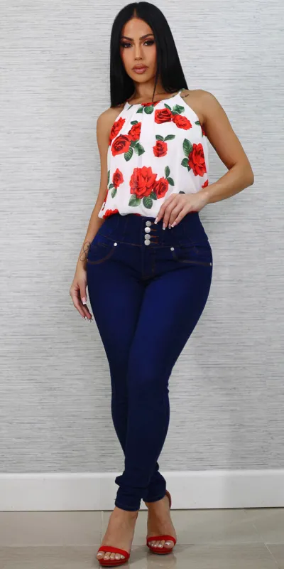 Floral Levantacola Skinnies Set sold by Moda