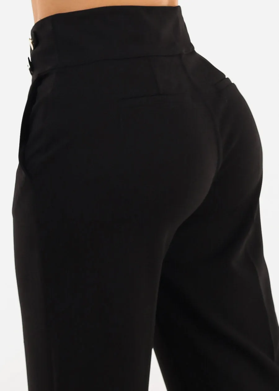 Butt Lift Straight Wide Leg Stretchy Dress Black Pants sold by Moda product image thumbnail 5