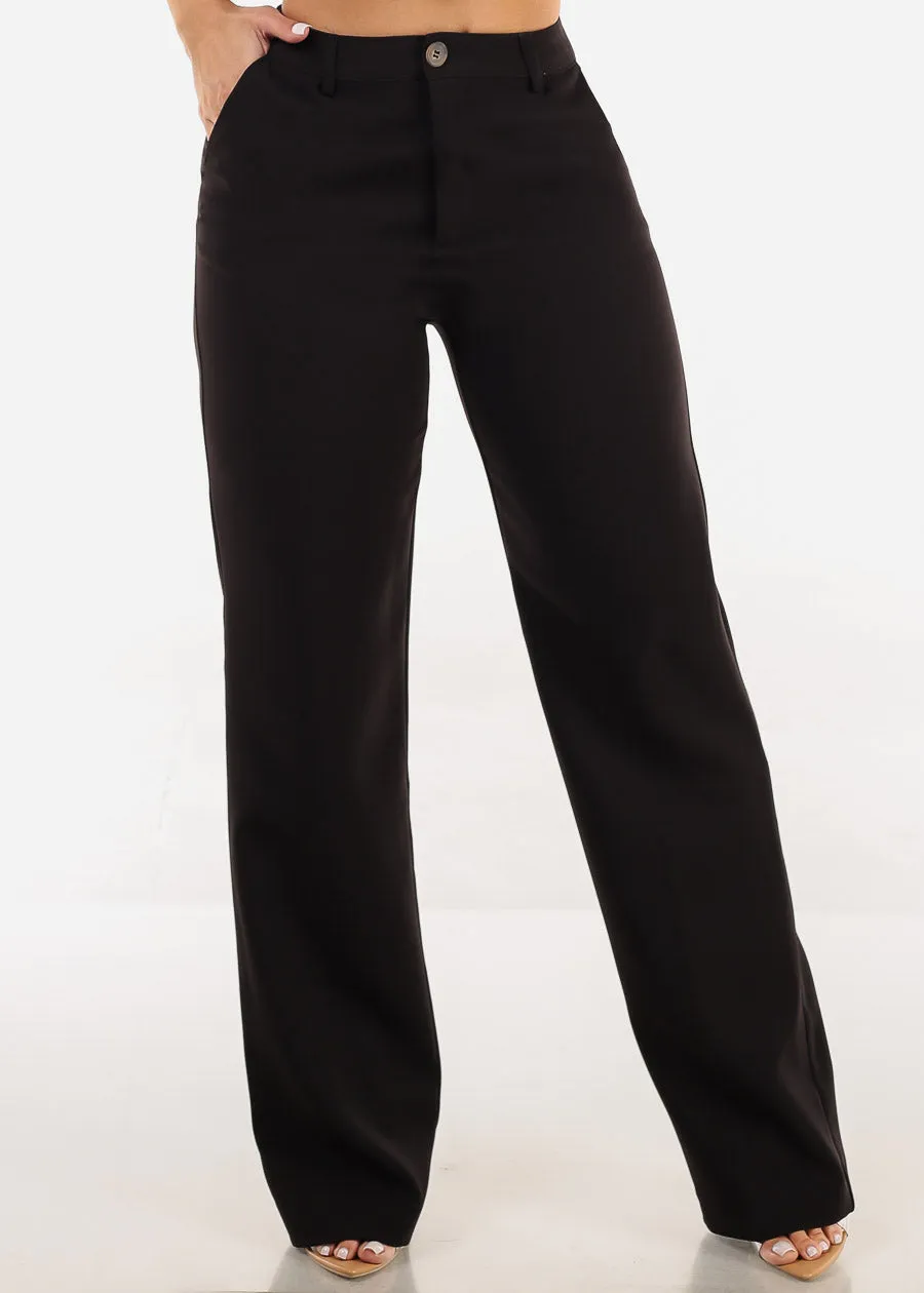 Butt Lift Black Formal Straight Dress Pants sold by Moda product image thumbnail 4