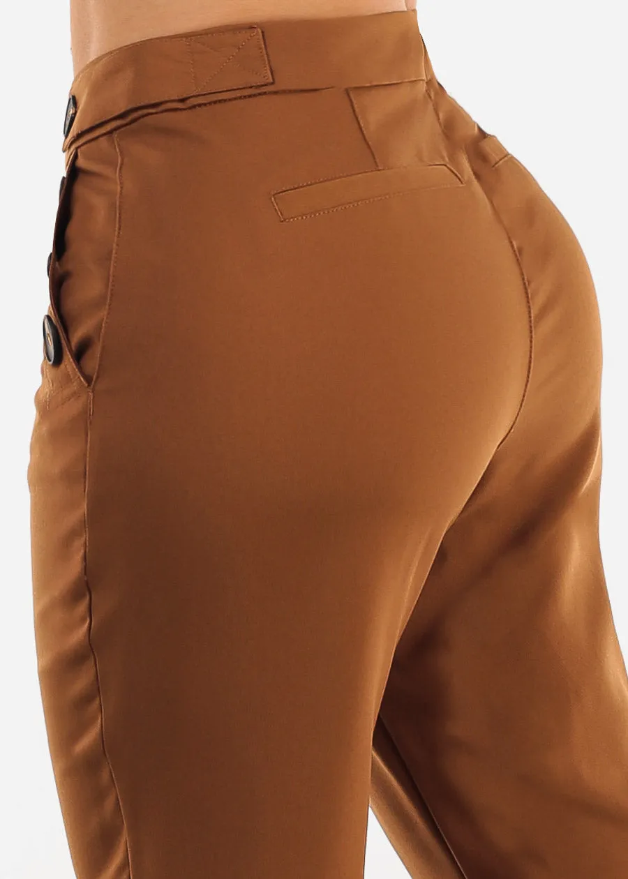 Butt Lift Super High Waist Wide Leg Dress Brown Pants sold by Moda product image thumbnail 5