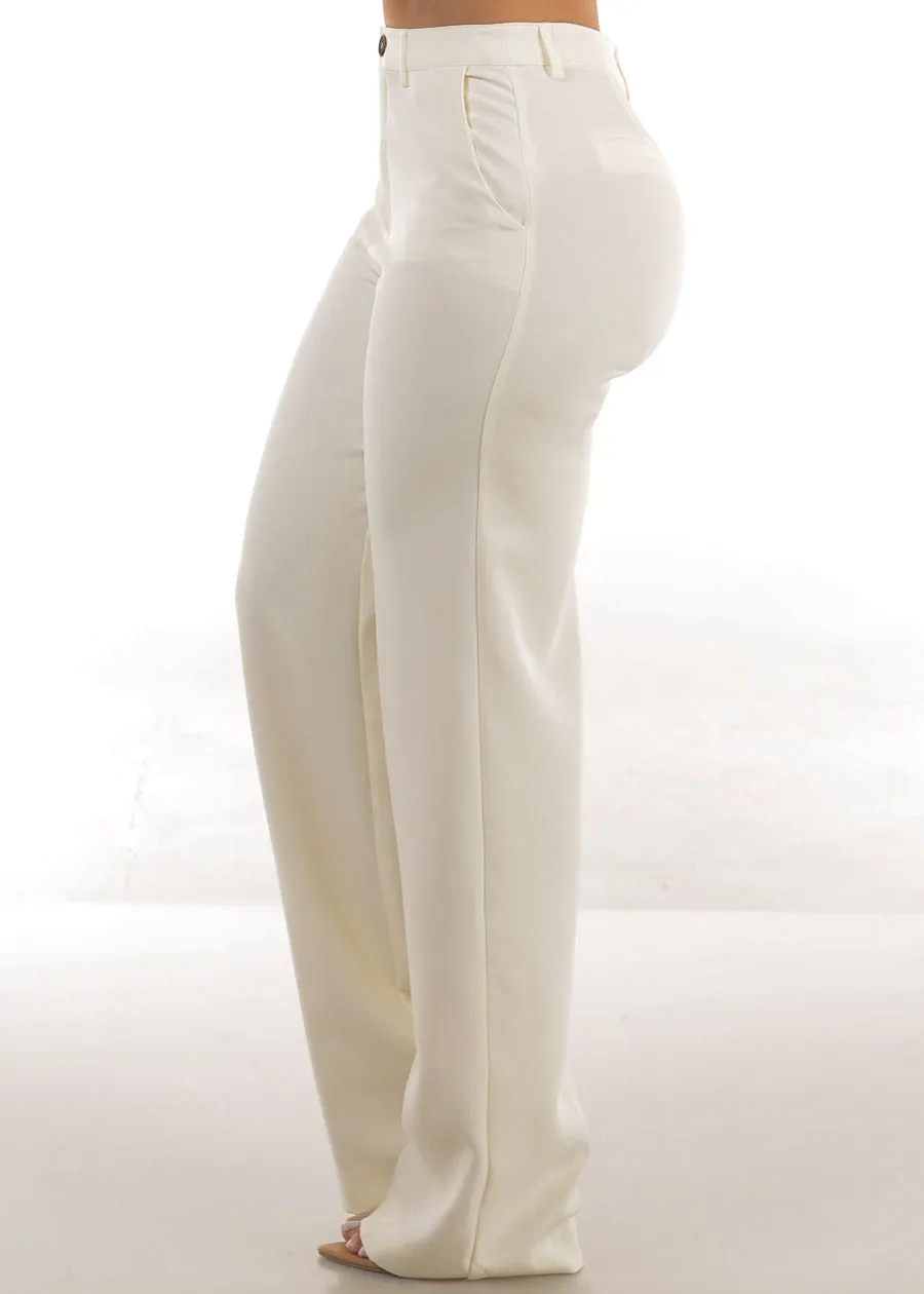 Butt Lift Formal Straight Dress Pants Ivory sold by Moda product image thumbnail 5
