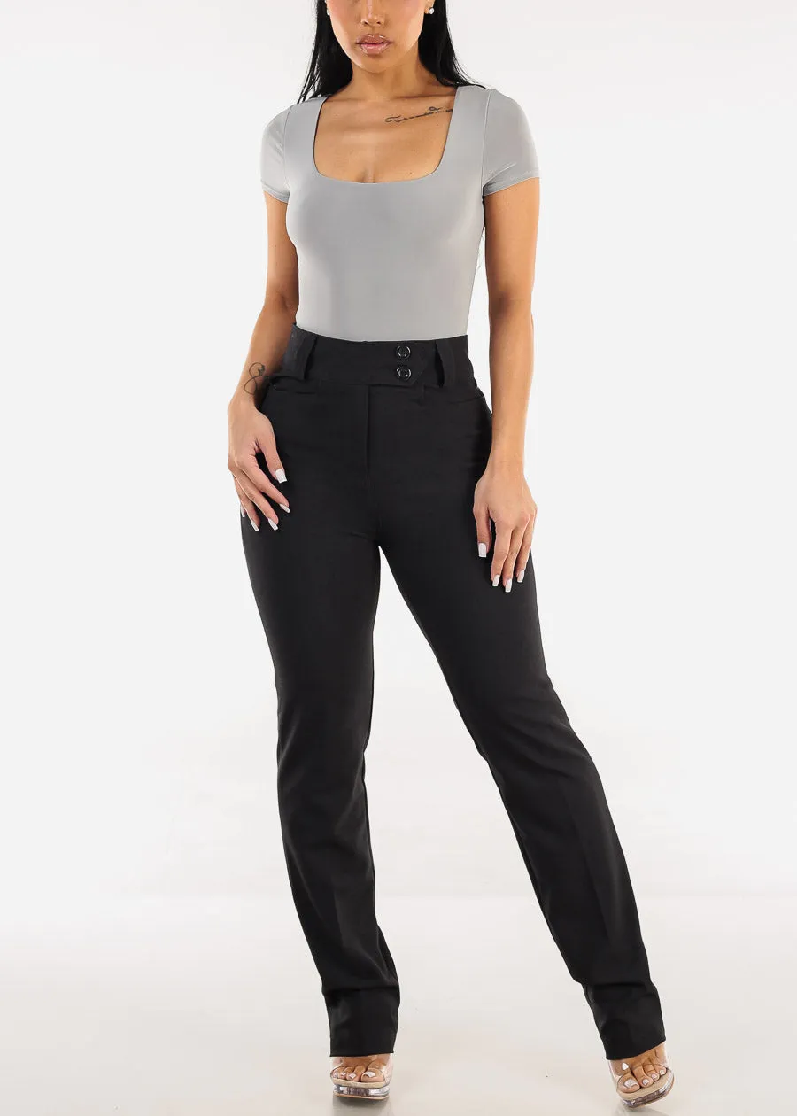 Super High Waist Dressy Bootcut Pants Charcoal sold by Moda product image thumbnail 2