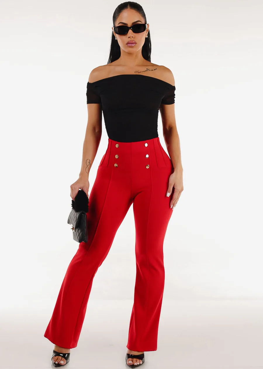 Butt Lift Stretchy Bootcut Dress Pants Red sold by Moda product image thumbnail 2