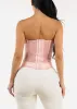 Sweetheart Neckline Corset Top Light Pink sold by Moda