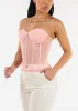 Sweetheart Neckline Corset Top Light Pink sold by Moda