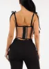 Sleeveless Tie Up Corset Bustier Cami Top Nude sold by Moda