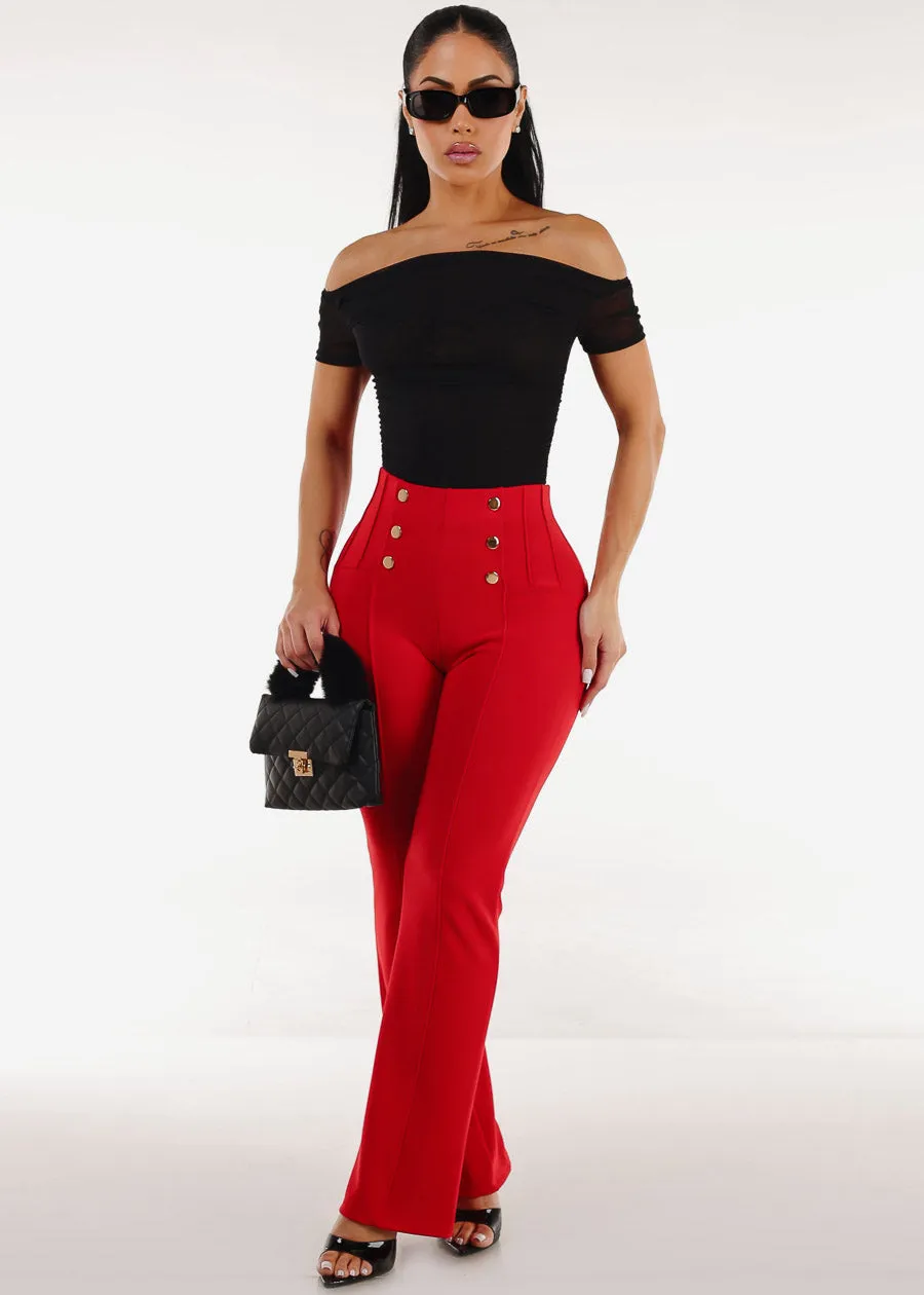 Black Off Shoulder Ruched Crop Top sold by Moda product image thumbnail 2
