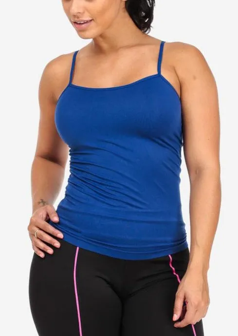 One Size Spaghetti Strap Seamless Top (Royal Blue) sold by Moda