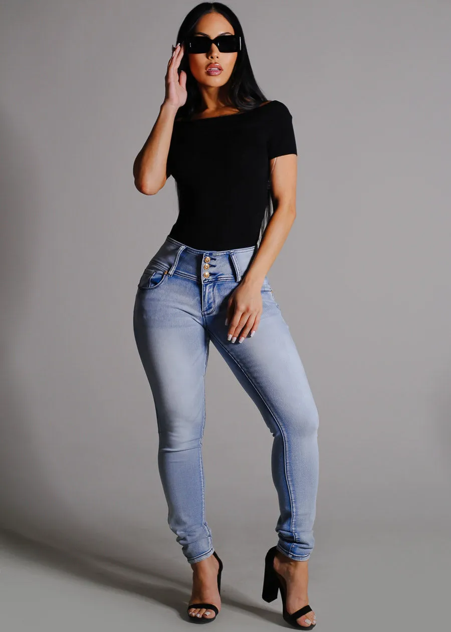 Off Shoulder Stretchy Top Black sold by Moda product image thumbnail 2