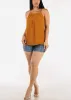 Sleeveless Polka Dot Pleated Blouse Mustard sold by Moda
