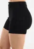 Butt Lift High Waist Stretch Cargo Denim Shorts Black sold by Moda
