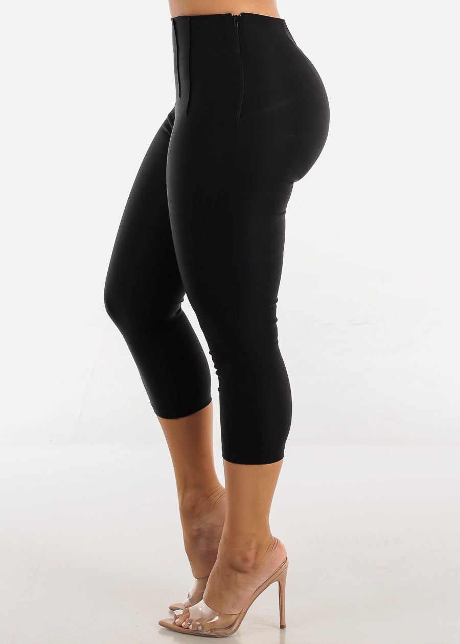 High Waisted Black Dressy Capris sold by Moda product image thumbnail 3
