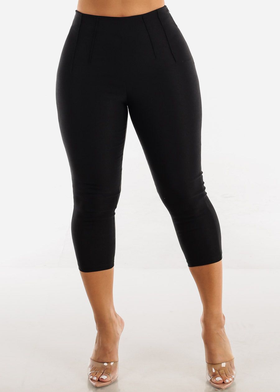 High Waisted Black Dressy Capris sold by Moda