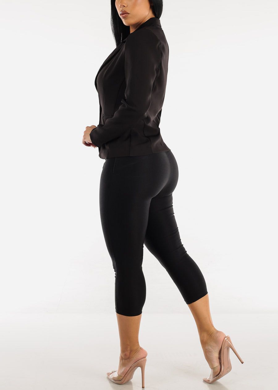 High Waisted Black Dressy Capris sold by Moda product image thumbnail 5