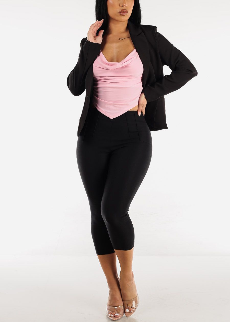 High Waisted Black Dressy Capris sold by Moda product image thumbnail 2