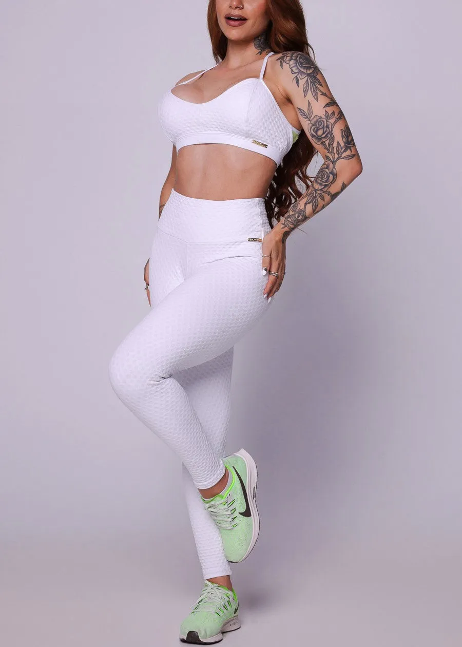 MADE IN BRAZIL Butt Lift Scrunch Leggings Textured White sold by Moda product image thumbnail 5