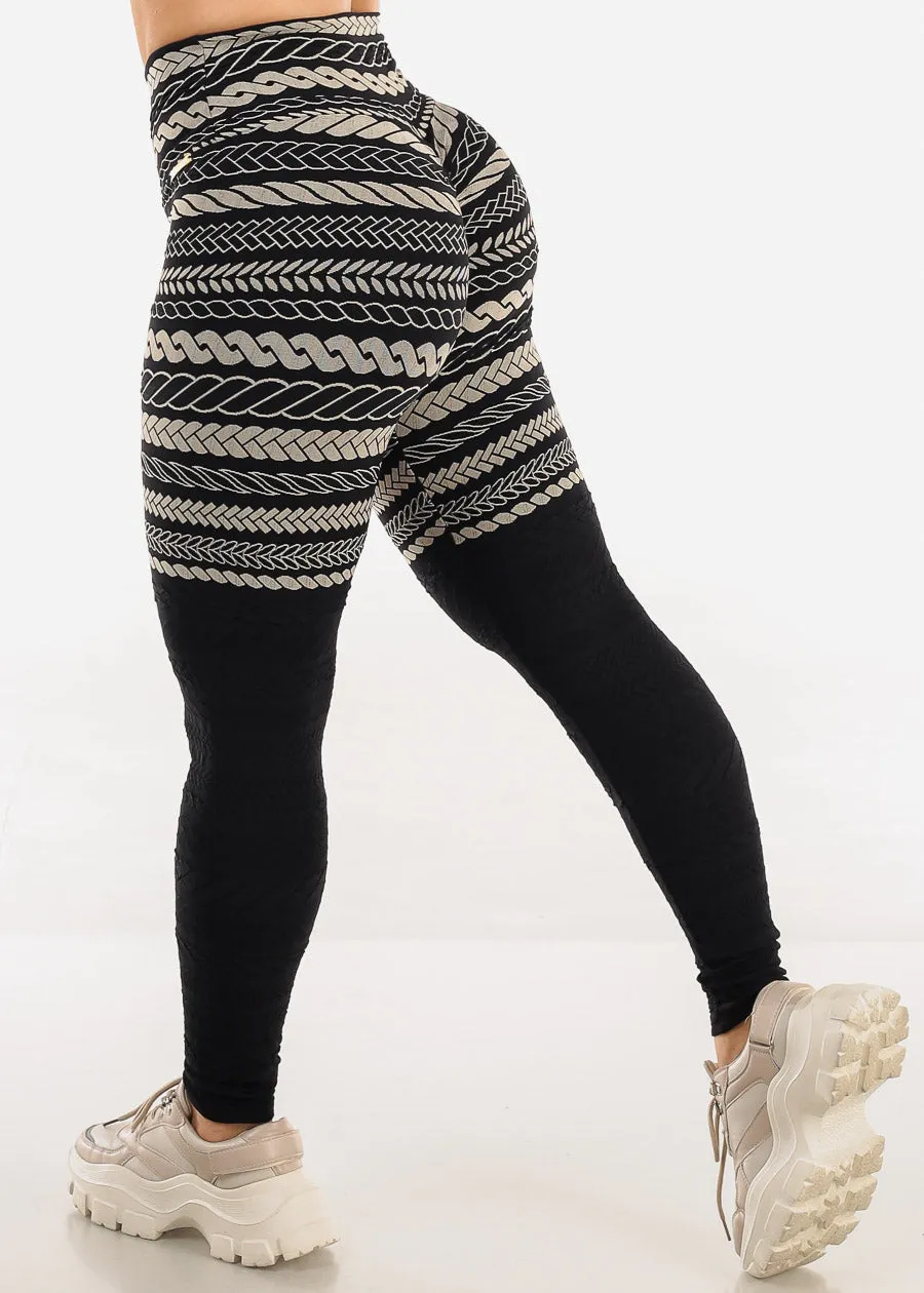 MADE IN BRAZIL Butt Lift Scrunch Leggings Black Tribal sold by Moda product image thumbnail 4