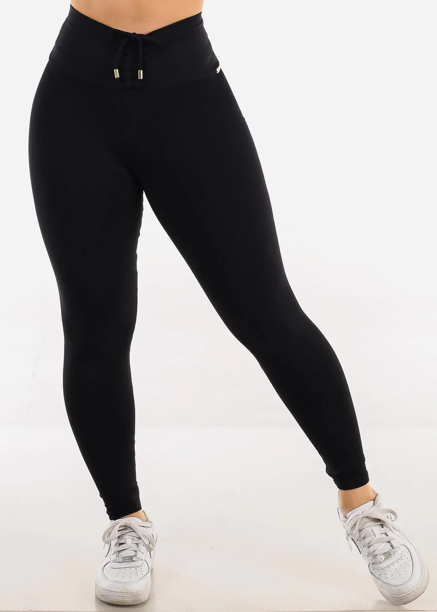MADE IN BRAZIL Butt Lift Scrunch Leggings Black w V-Waist sold by Moda product image thumbnail 2