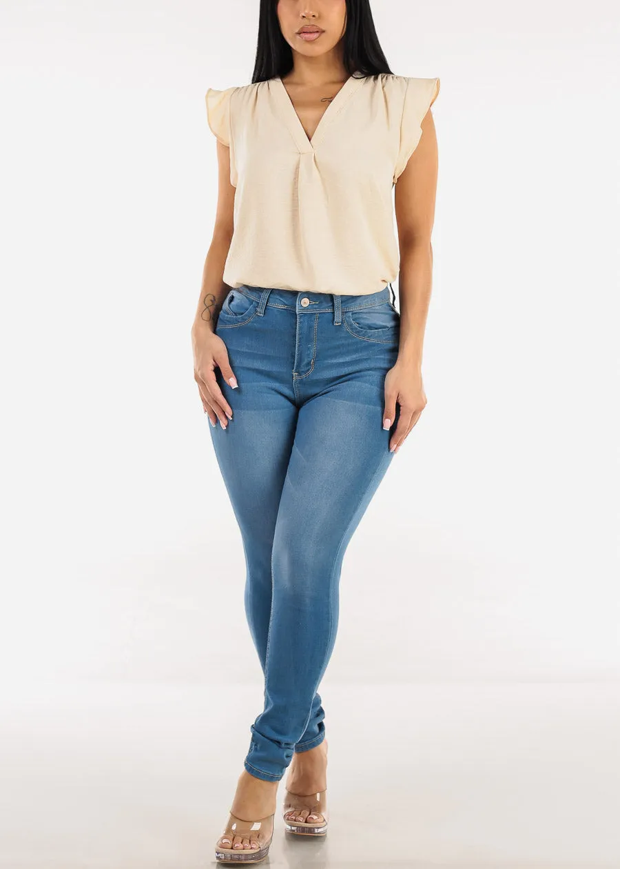 Butt Lift Super High Waist Stretch Light Skinny Jeans sold by Moda product image thumbnail 2