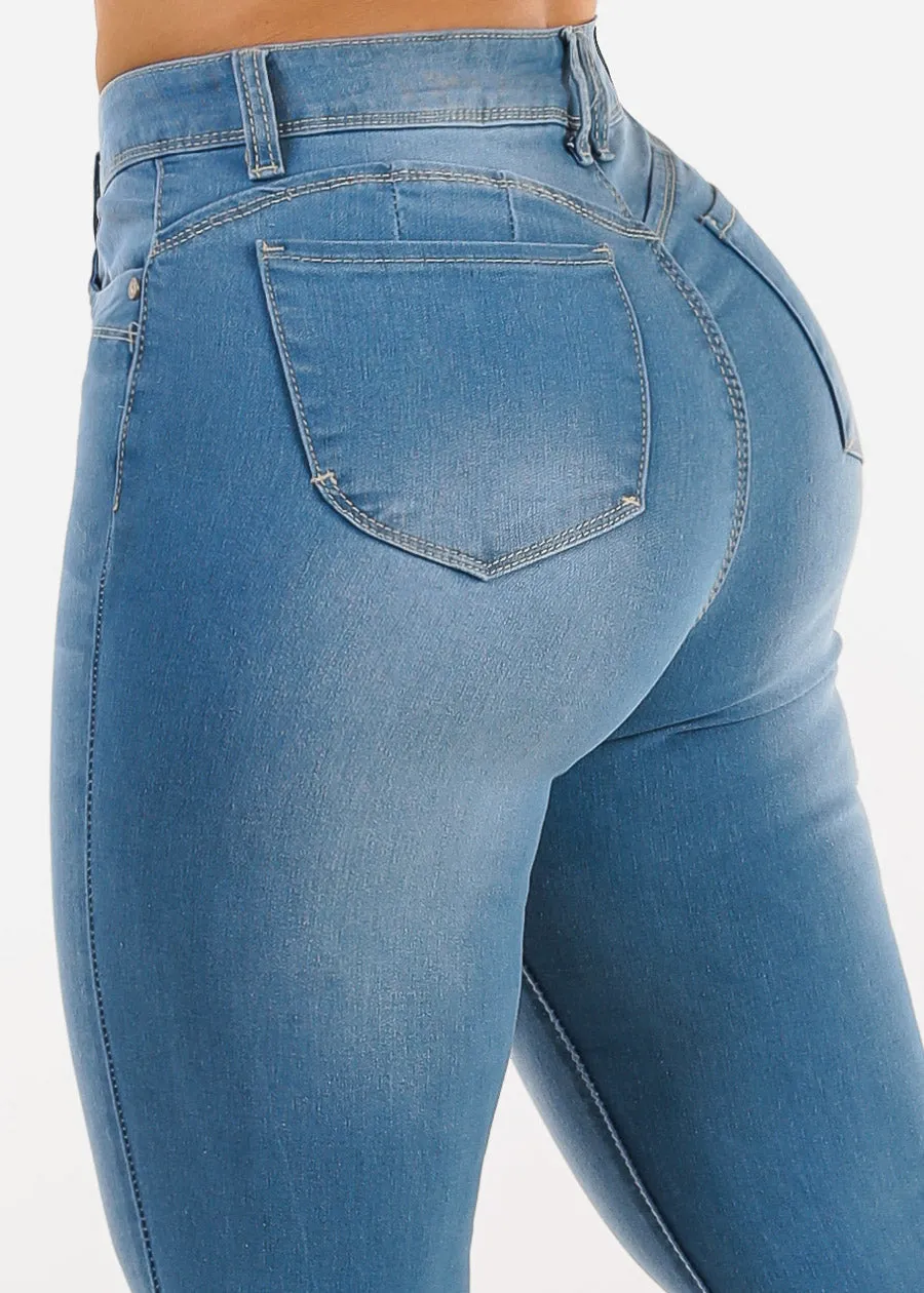 Butt Lift Super High Waist Stretch Light Skinny Jeans sold by Moda