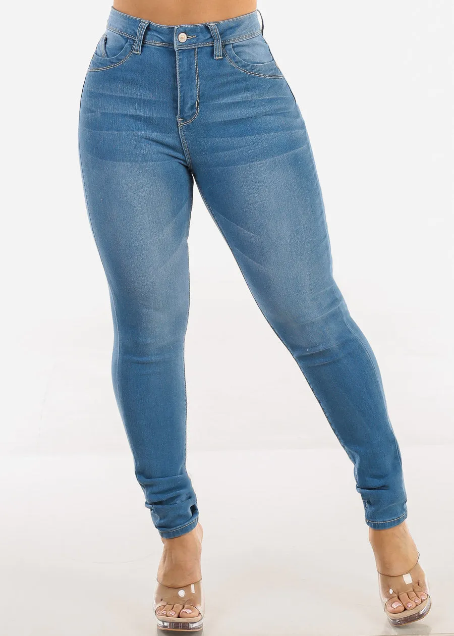 Butt Lift Super High Waist Stretch Light Skinny Jeans sold by Moda product image thumbnail 3