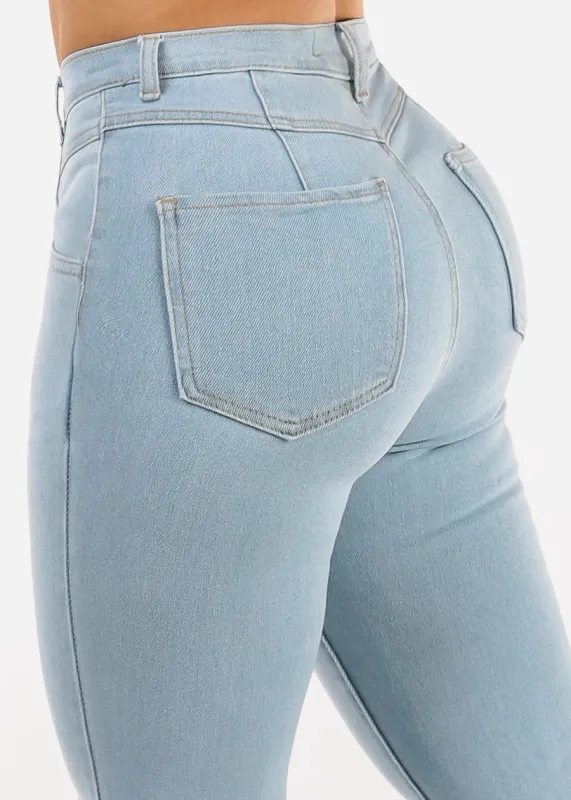 Butt Lift High Waist Stretch Light Skinny Jeans sold by Moda