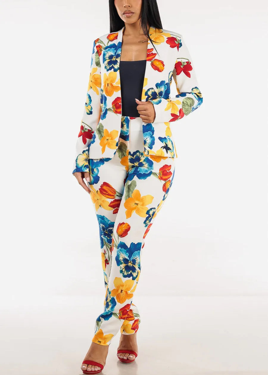 Super High Waist Straight Leg Floral Dressy Pants Multicolor sold by Moda product image thumbnail 2