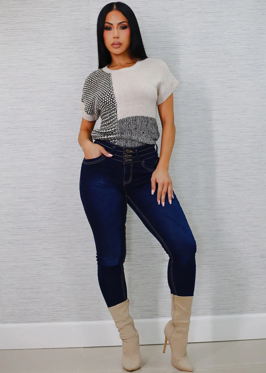 Butt Lift Mid Rise Stretch Skinny Jeans Dark Wash sold by Moda product image thumbnail 2