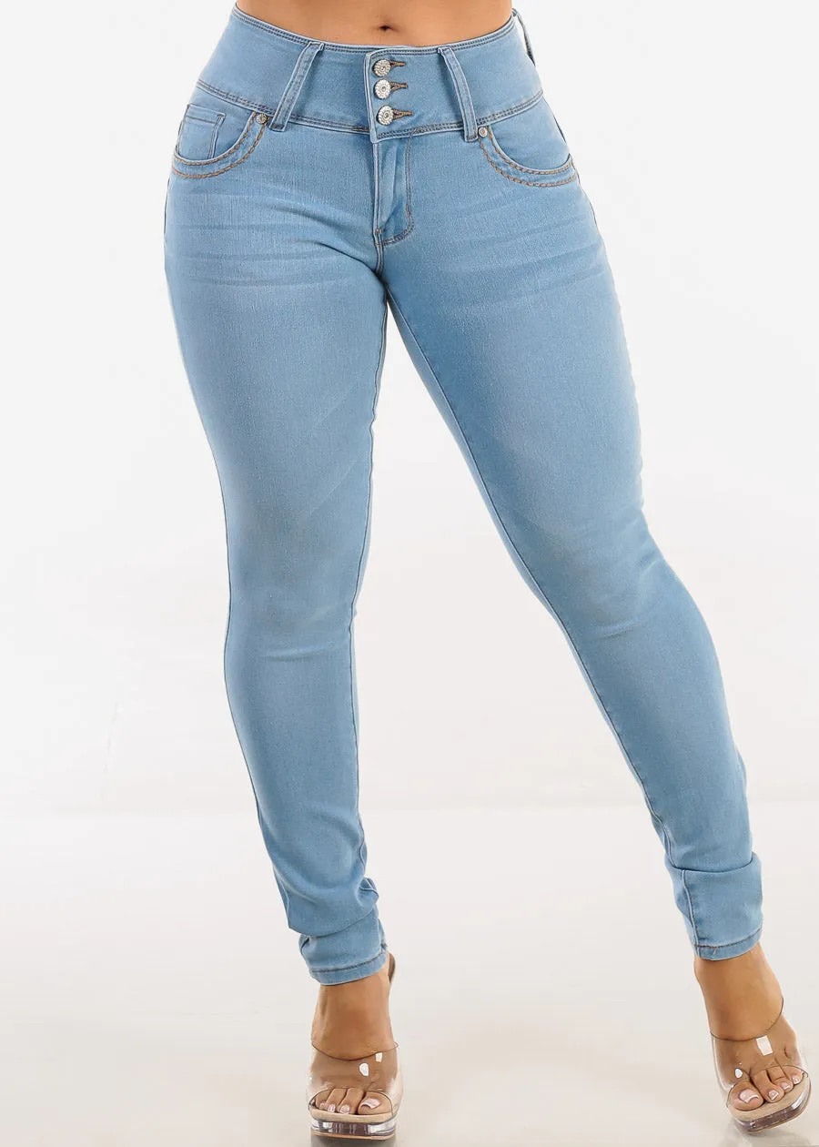 Butt Lift Low Rise Stretch Light Skinny Jeans sold by Moda product image thumbnail 3