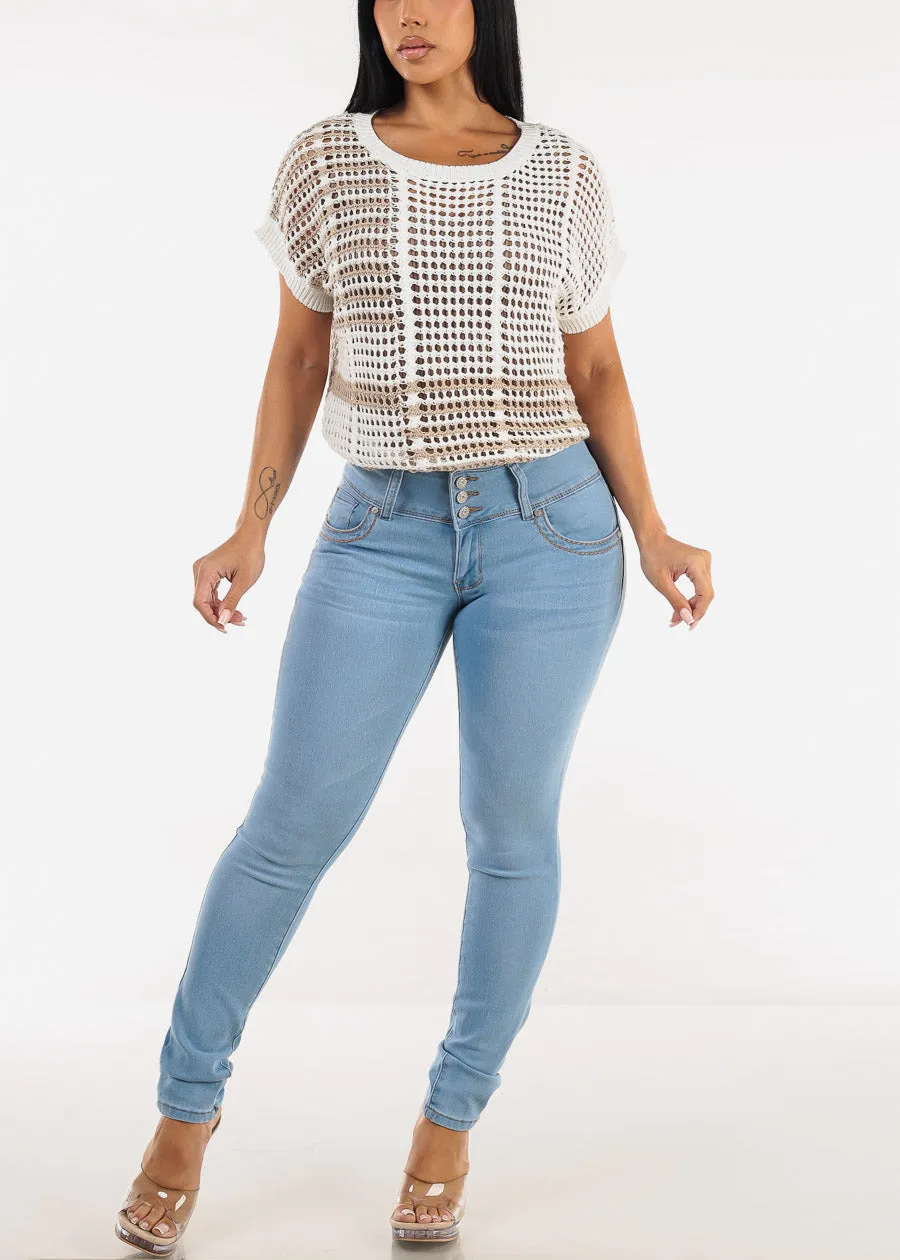 Butt Lift Low Rise Stretch Light Skinny Jeans sold by Moda product image thumbnail 2