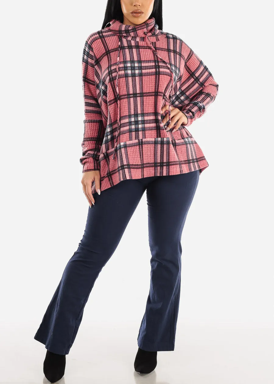 Navy High Waist Stretch Bootcut Dress Pants sold by Moda product image thumbnail 2