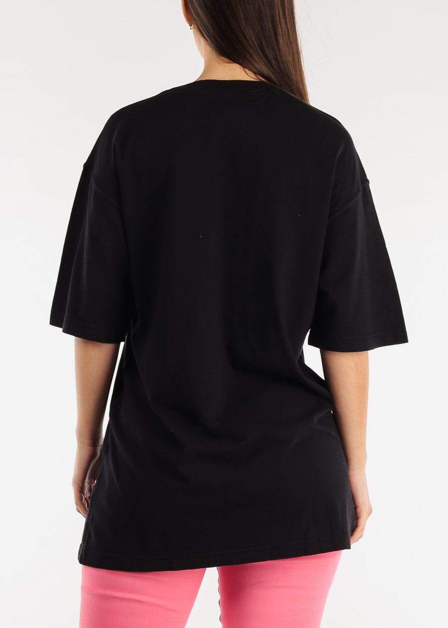 Short Sleeve Boss Mama Oversized Graphic Tee Black sold by Moda product image thumbnail 4