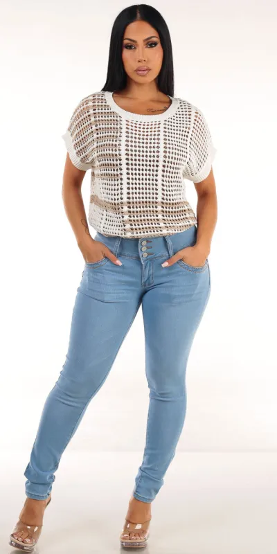 Knit Butt Lift Skinnies Trio sold by Moda
