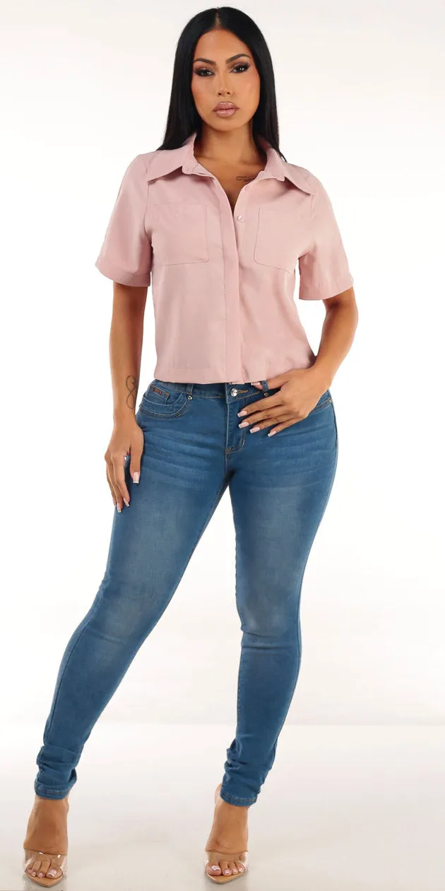 Pink Levantacola Skinnies Outfit sold by Moda