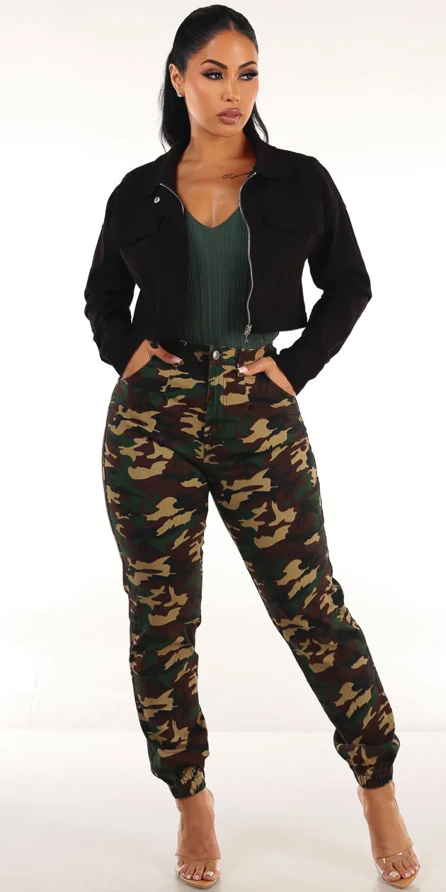 Cotton Knit Camo Jogger Trio sold by Moda