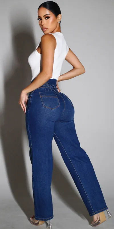 White Butt Lift Denim Combo sold by Moda