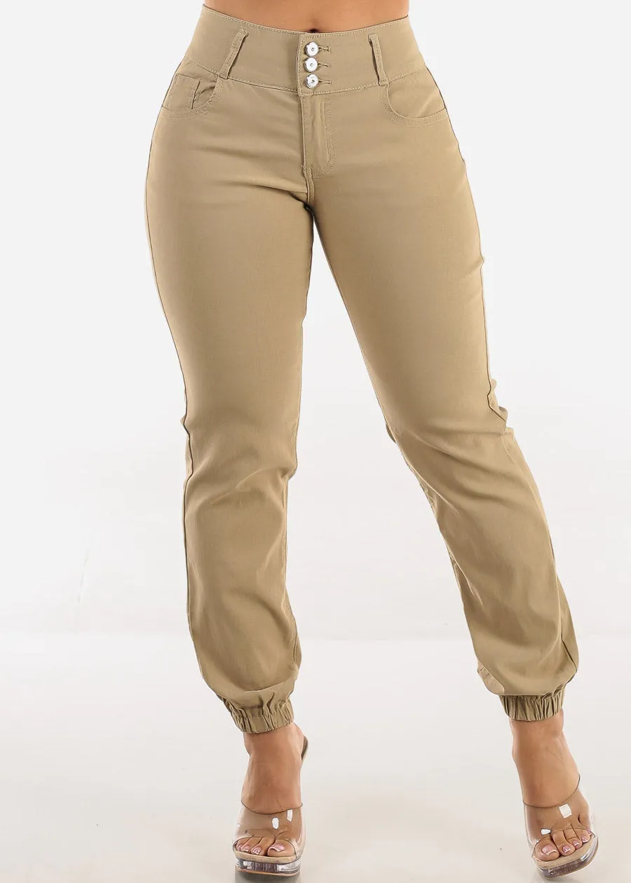 MX JEANS Butt Lift Hyper Stretch Jogger Pants Khaki sold by Moda product image thumbnail 5
