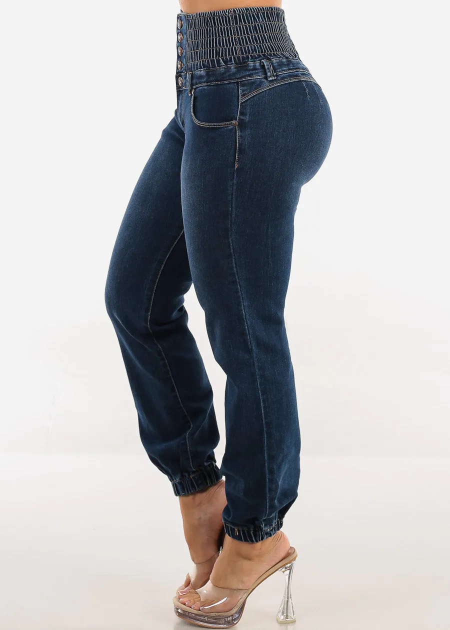 MX JEANS Butt Lift 5 Button Spandex Waist Jogger Jeans Dark Wash sold by Moda product image thumbnail 5