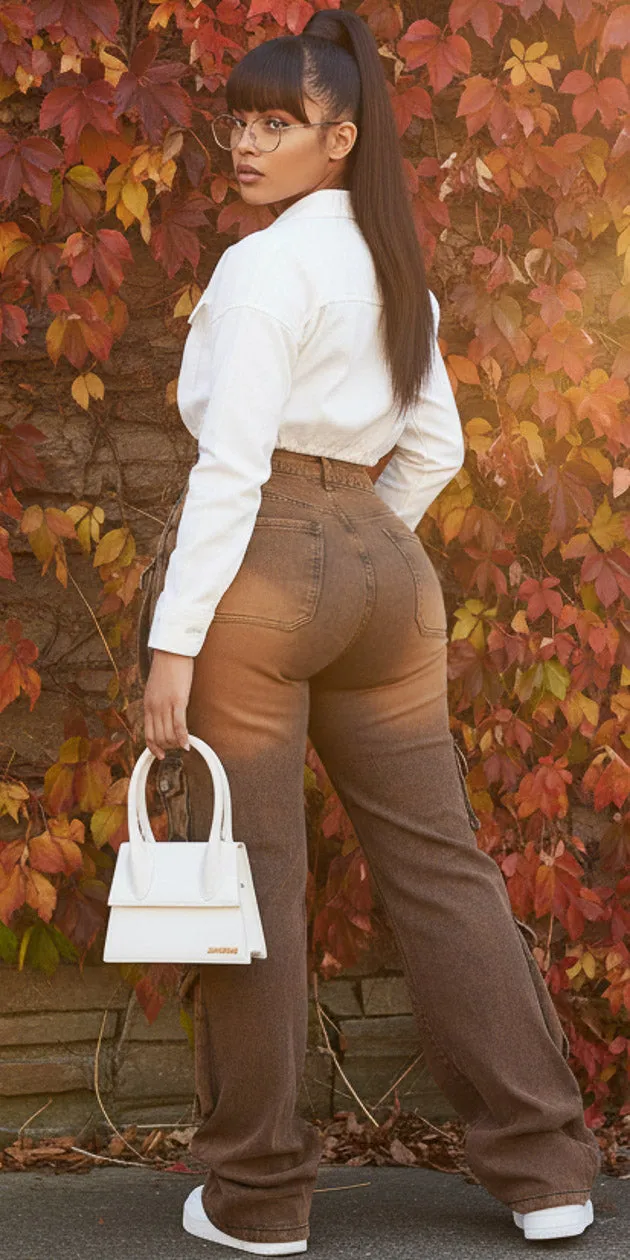 Cropped Jacket & Cargo Jeans Combo sold by Moda product image thumbnail 2