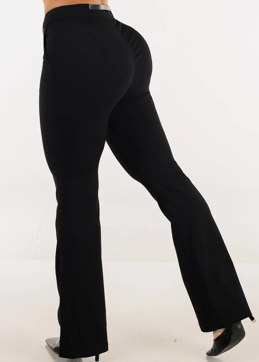 High Waisted Stretch Bootcut Dress Pants Black sold by Moda product image thumbnail 4