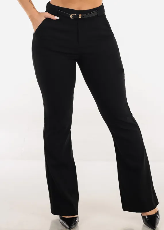 High Waisted Stretch Bootcut Dress Pants Black sold by Moda