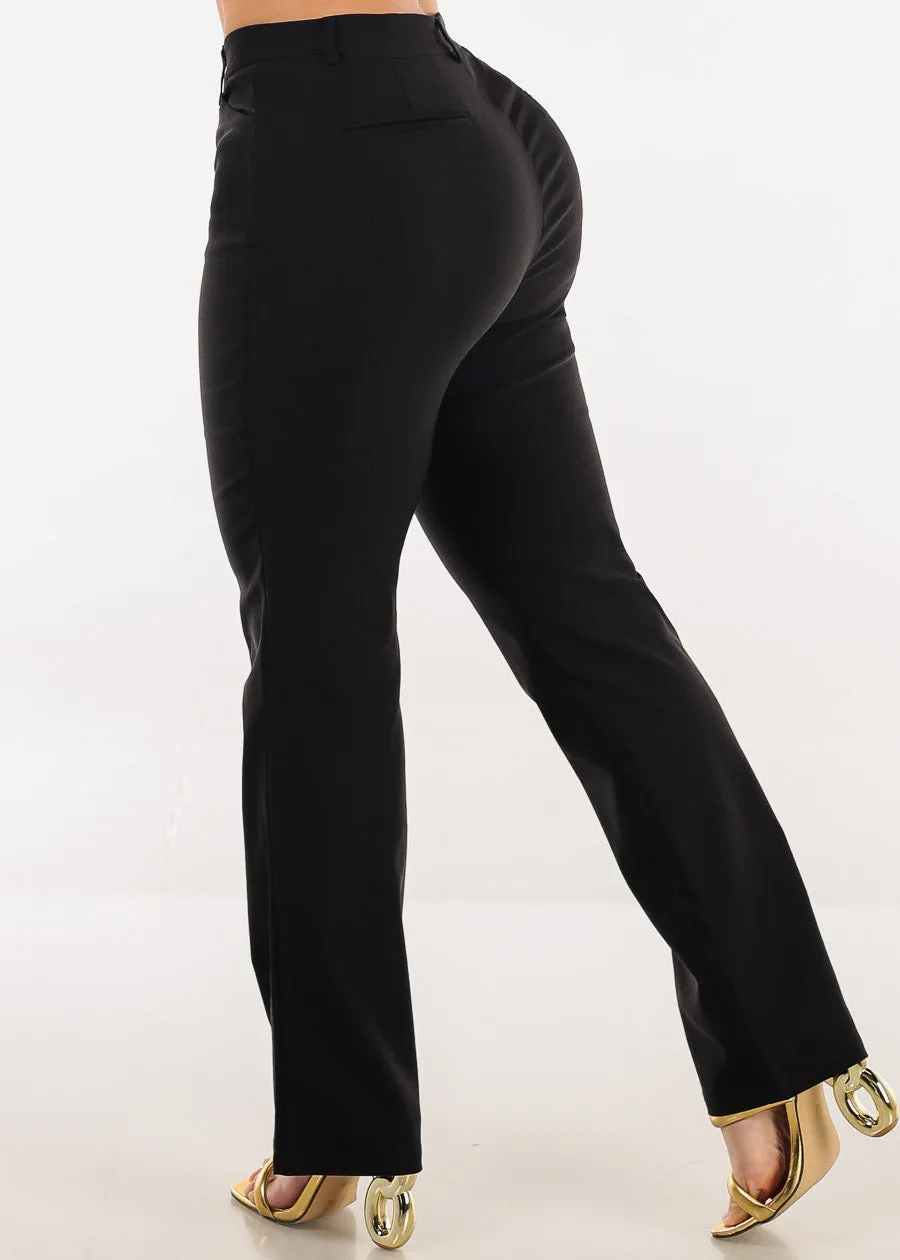 Butt lift Super High Waist Stretch Bootcut Dress Pants Black sold by Moda