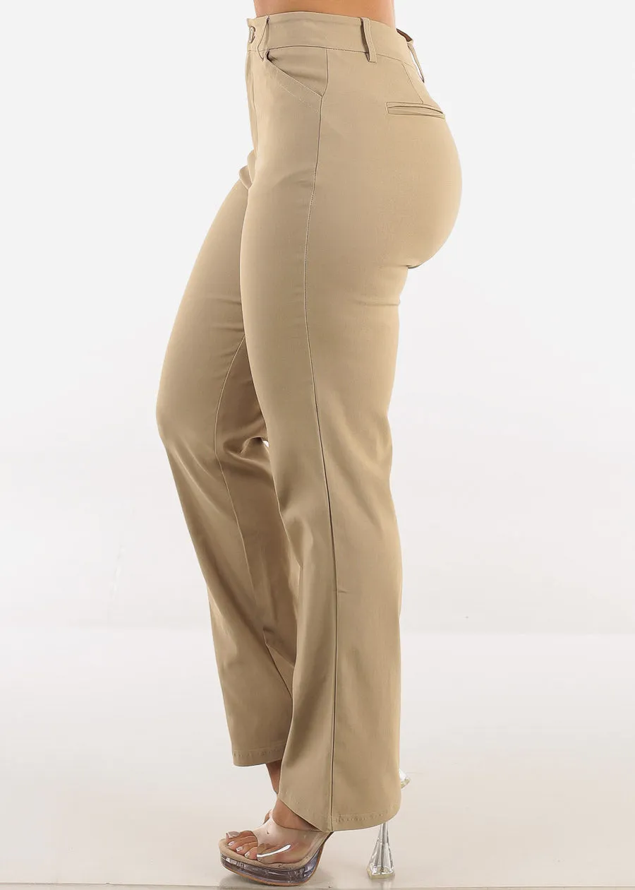 Butt lift Super High Waist Stretch Bootcut Dress Pants Khaki sold by Moda product image thumbnail 4