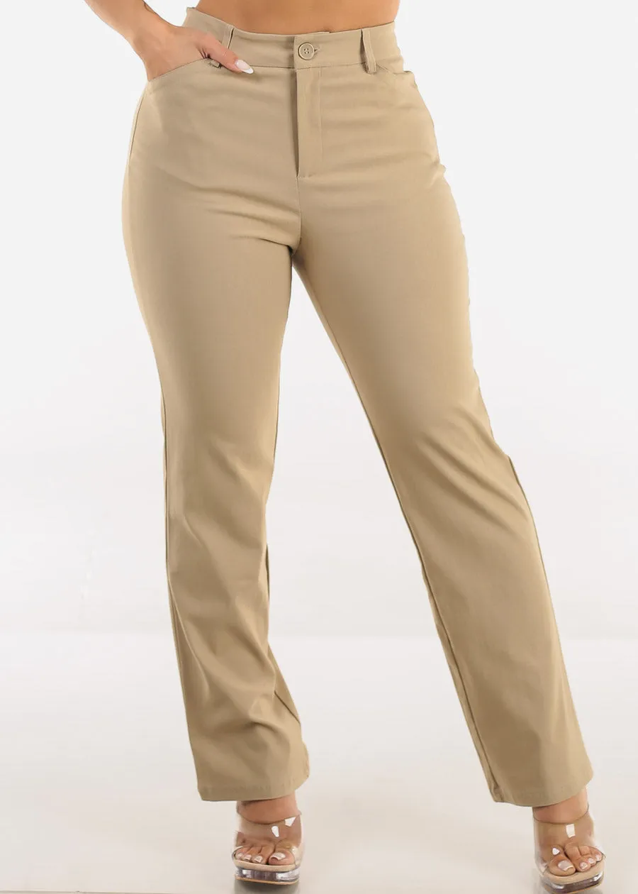 Butt lift Super High Waist Stretch Bootcut Dress Pants Khaki sold by Moda product image thumbnail 3