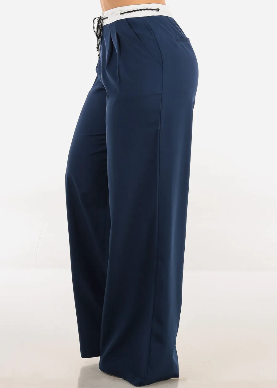 Super High Waist Wide Leg Pants Navy sold by Moda product image thumbnail 3