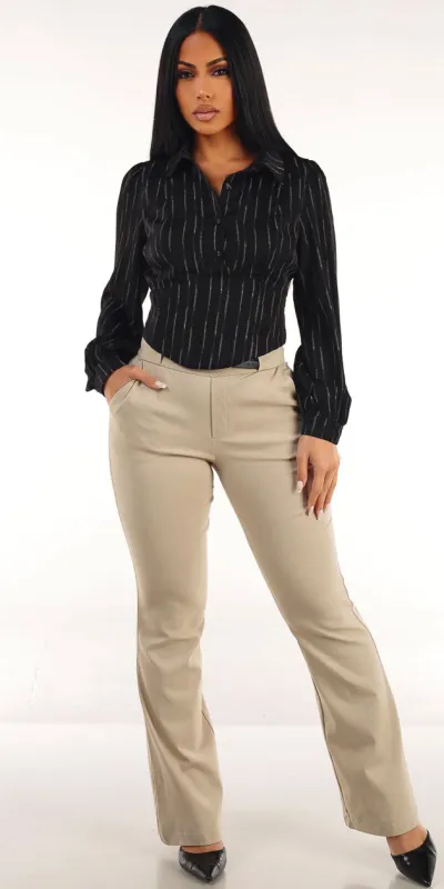 Black Bootcut Pants Combo sold by Moda