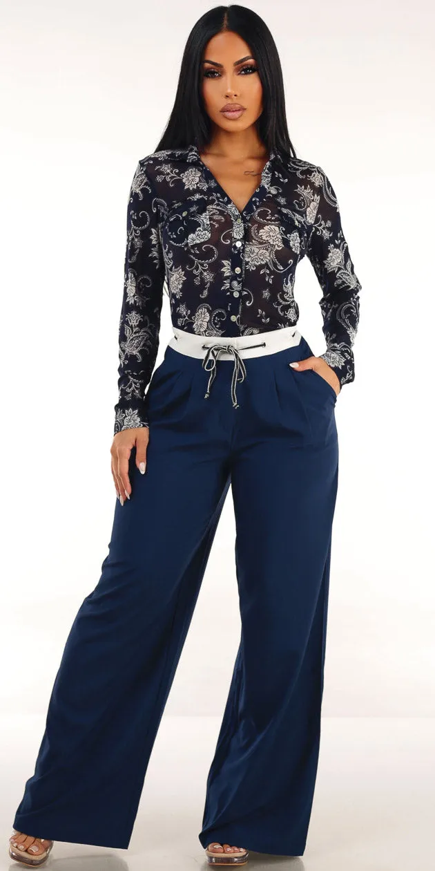 Floral Wide Leg Pants Look sold by Moda