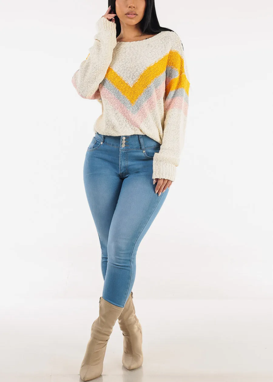 Butt Lift High Waist Chain Pocket Skinny Jeans Light Wash sold by Moda product image thumbnail 2