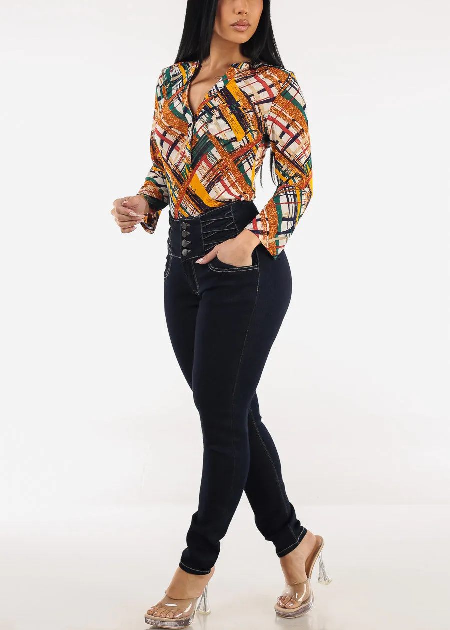 Butt Lift Super High Waist Skinny Jeans Dark Wash sold by Moda product image thumbnail 2