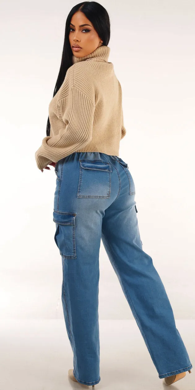 Khaki Cargo Denim Outfit sold by Moda product image thumbnail 2